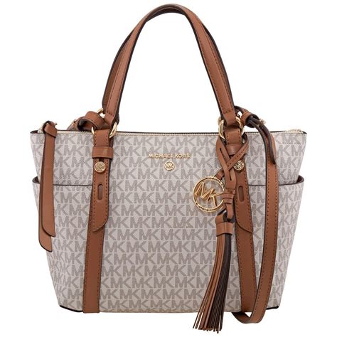 michael kors polly top zip tote|Michael Kors large travel tote.